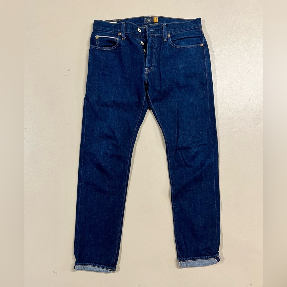 J. Crew Men’s Slim fit Jeans 30x30 Japanese Stretch Selvedge Denim